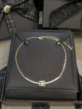 CHANEL CC Crystal Choker Necklace